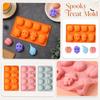 Halloween Silicone - 8 Cavity Shape, Food Grade, Nonstick, for Chocolate Soap