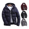 Winter Men Jacket Hooded Slim Fit Long Sleeve Drawstring Pockets Windbreaker for Daily Wear