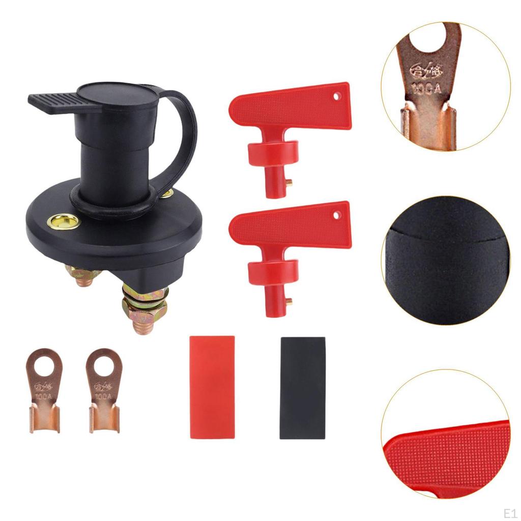 12-24V Battery Disconnect Switch Accessories with Keys Isolator for ATV