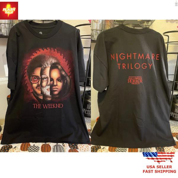 Новая одежда Universal Studios Hollywood HHN 2024 The Weeknd Трилогия Кошмаров Унисекс Футболка XXXL