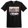 Vintage Car Mountain Adventure Landscape T Shirt Graphic Tee for Nature Lovers