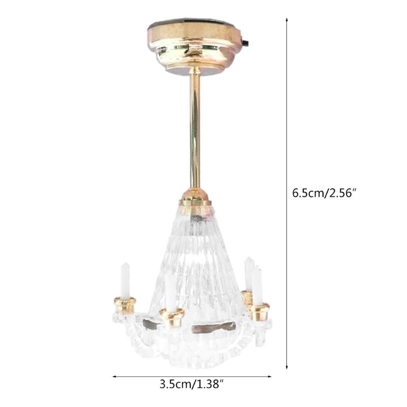 Furniture Miniature Ceiling Light Girls Decorative Ornaments Toy Miniature Light Portable Relieve Boredom Dollhouse Toys