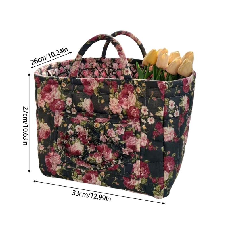 Portable Fabric Storage Basket with Sturdy Handles Foldable Laundry Organizers Fabric Storage Basket for Household Use