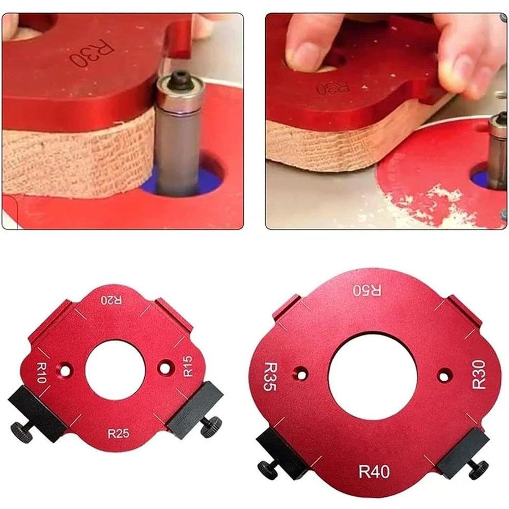 1/2Pcs Reusable Arc Angle Positioning Template Aluminum Alloy R10-R50 Radius Jig  Woodworking