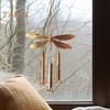 Vintage Dragonfly Wind Chime Weather-proof Indoor Outdoor Garden Patio Metal Dragonfly Hanging Wind Bell Decoration Ornament