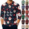 Men's Christmas Long Sleeve Shirt with Printed Design