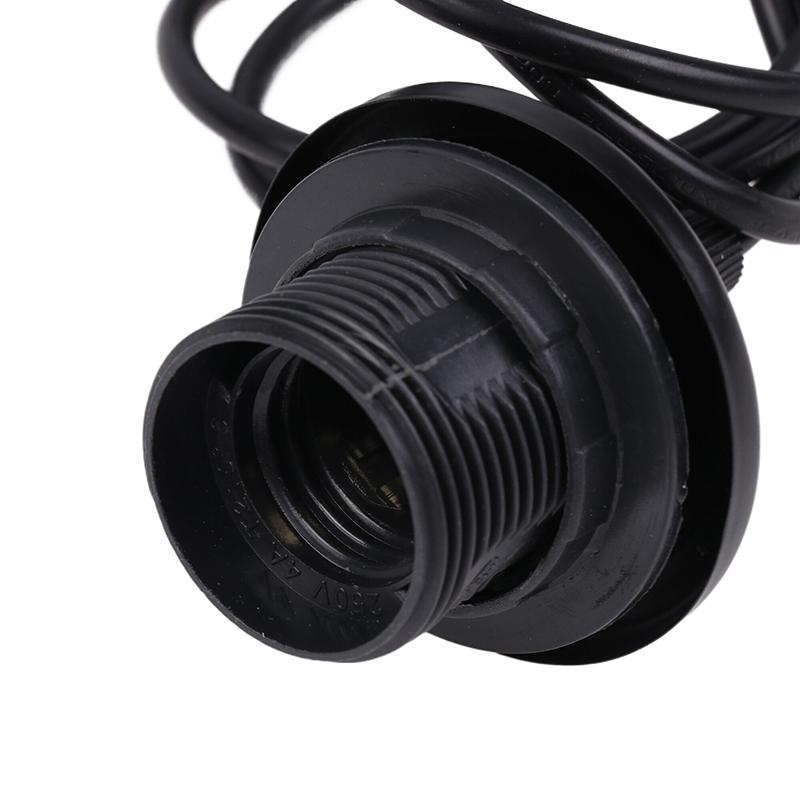 Black/White E27 Hanging Lamp Holder With 0.5/0.8/1.2/2M Hanging Wire Ceiling Lamp Holder Socket Lamp Base For Chandelier