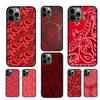 Rotes Bandana Paisley Handyhülle Für für iPhone 17 Air 16 15 14 11 12 13 Pro MAX Plus Hülle Cover Schale