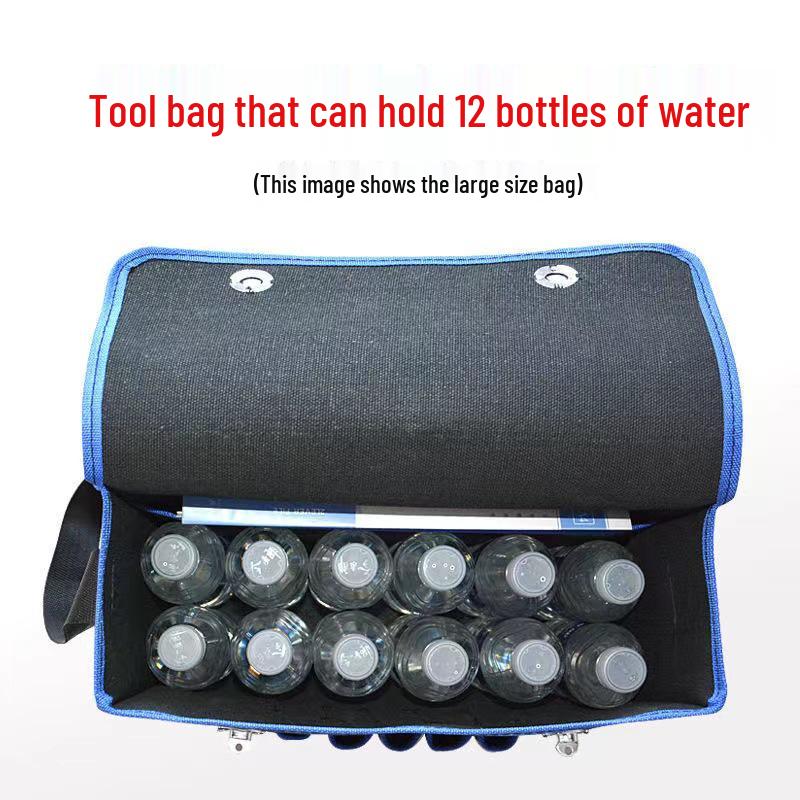 Heavy-Duty Canvas Tool Bag for Construction, Carpentry, and Electrical Work