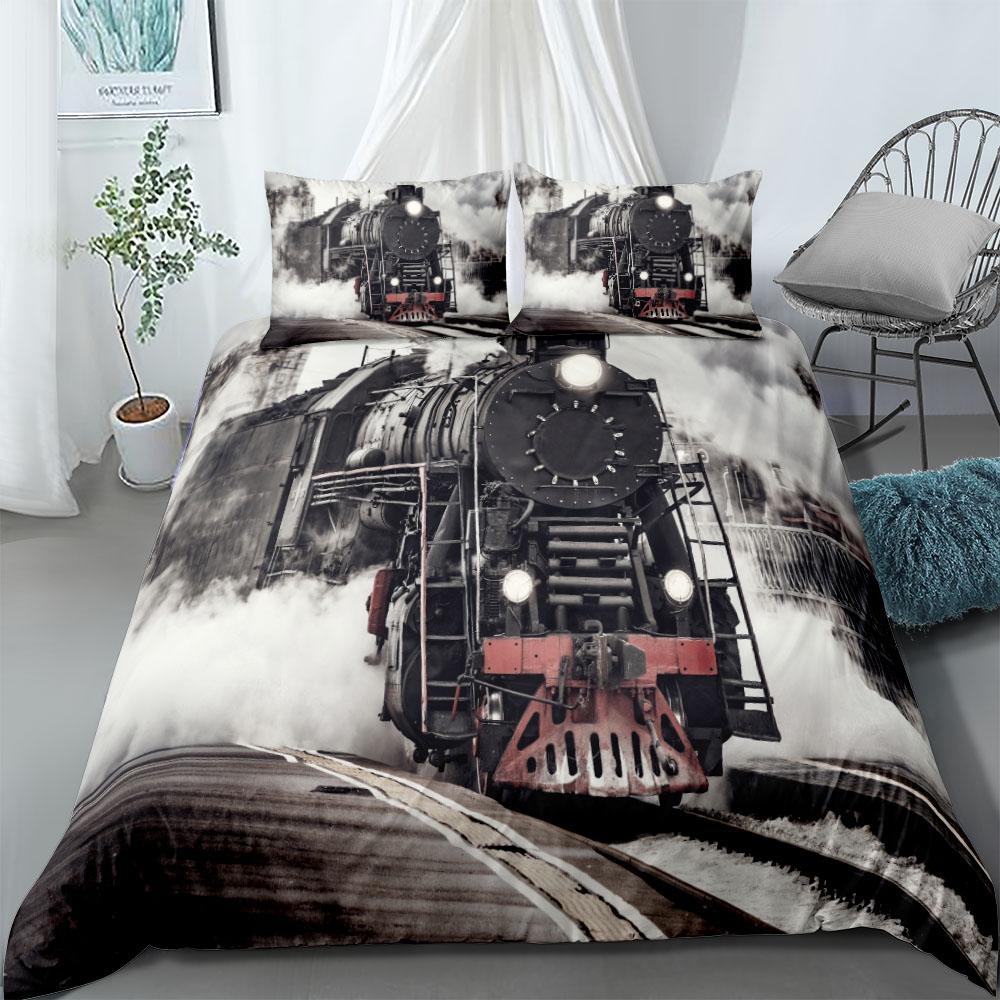 Steampunk Lover Train Duvet Cover Set Usa King Queen Double Full Twin Single Size Bed Linen Set
