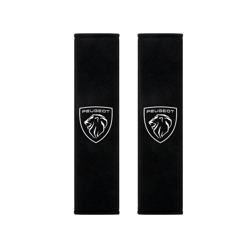 2pcs Auto cotton Seat Belt Cover Case For Peugeot 206 v 307 308 3008 207 208 407 508 2008 5008 107 106 Accessories