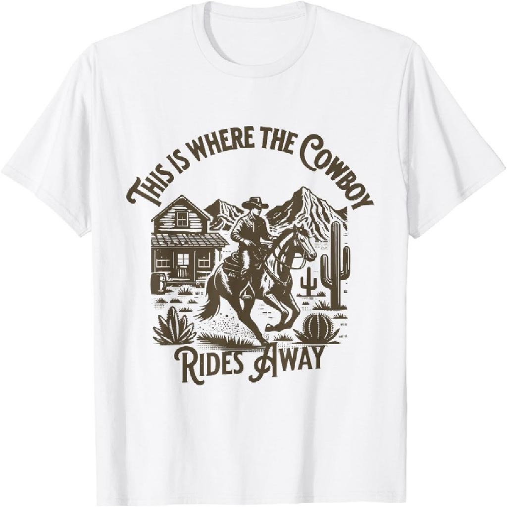 Questa è la maglietta dove il cowboy se ne va, Maglietta vintage da cowboy