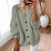 Women's 2024 Casual Chunky Knit Open-Front Cardigan Sweater