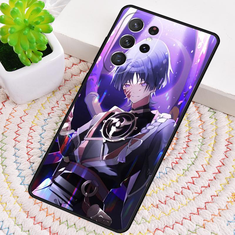 Genshin Impact Scaramouche Silicone Phone Case For Samsung Galaxy note 10 pro S26 S25 S24 S23 S22 S21 Plus S25Ultra Capa Cover