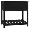 VidaXL Planter with Shelf Black 82.5x54x81 Cm Solid Pine Wood 823784