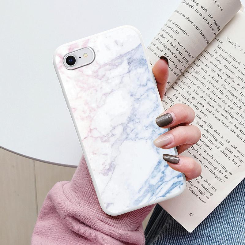 Fashion Marble Cover For iphone SE 2020 7 8 Plus Soft Protective Cases Silicone Coque Bumper Fundas For iphone 8+ SE2020 Shell