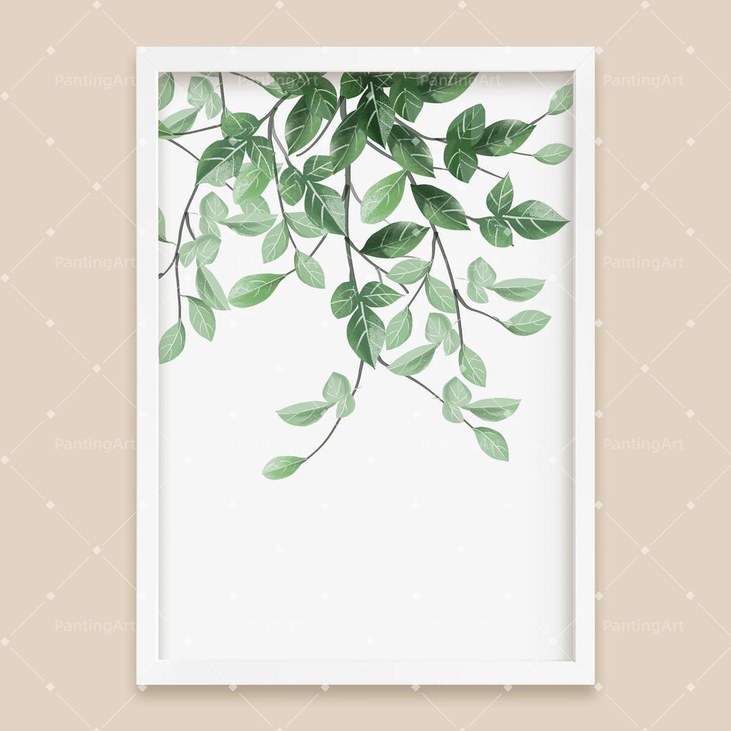 Bohemian Watercolor Tropical Plant Canvas Painting Monstera Banana Leaf Eucalyptus and Fern Art Posters Aesthetic Bedroom Decor