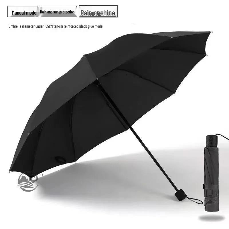 

Черный складной солнцезащитный зонт с защитой от УФ-лучей и печатью логотипа на заказ