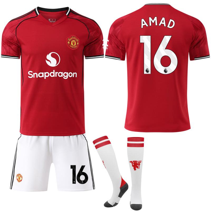 2526 New Man L Red Devils home court No. 17 Ganacho 8B fee football jersey set jersey M United red foreign trade