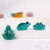 10pcs Glow-in-the-Dark Frog Charms, 3D Resin Accessories for DIY Phone Cases & Keychains, Micro Landscape Decorations