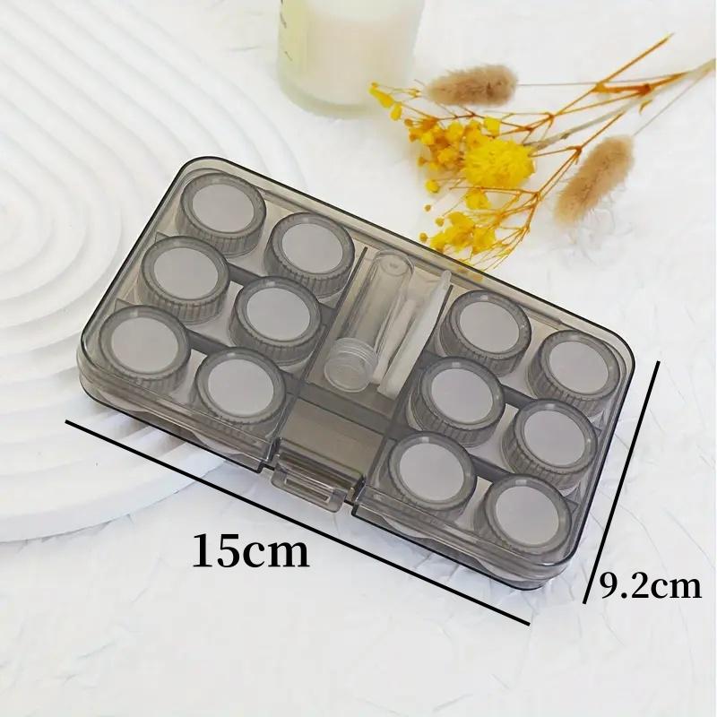 6-in-1 Contact Lens Case Transparent Eye Contacts Storage Box with Tweezer for Beauty Pupil Portable Travel Makeup Accessories