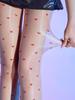Calze Seducenti a Pois con Laccetti - Lingerie Nera Lucida Setosa Ultra-Sottile per Donna