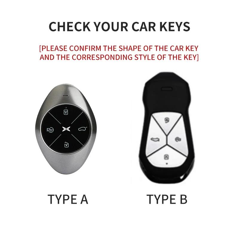 Suede Leather Car Key Case for Xiangpeng Xpeng P5 P7 G3 G6 G9 X2 N5 F30 H93 X9 2019 2020 2021 2022 2023 Remote Fob Shell Case