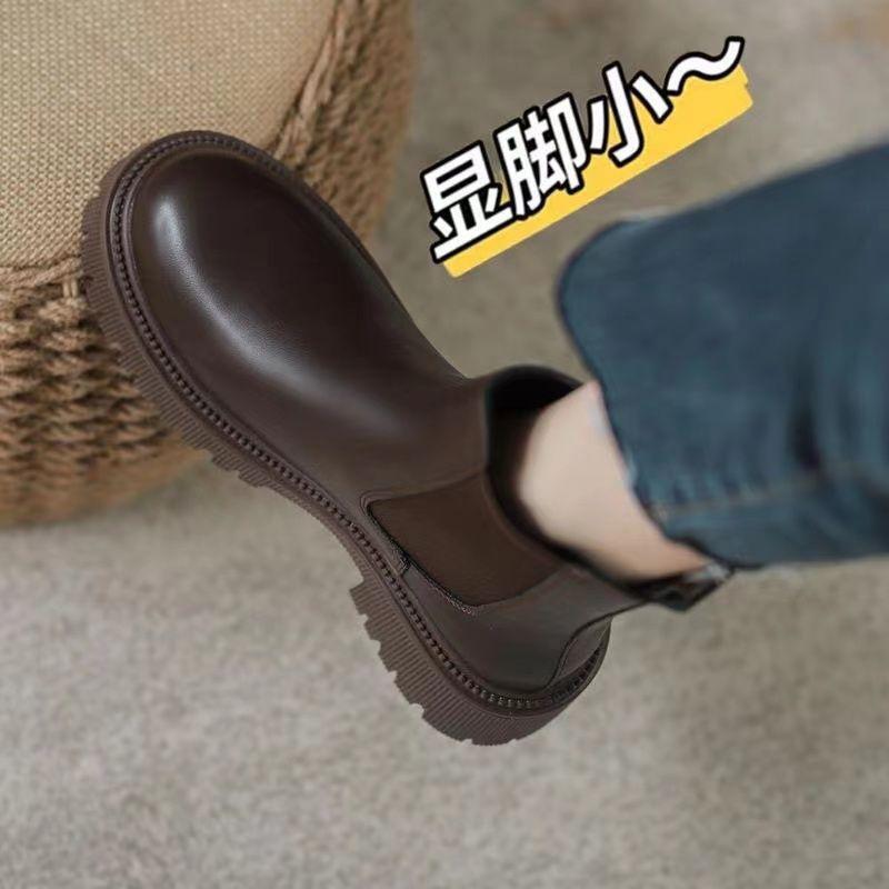 Martin boots autumn and winter versatile 2025 new British style French small short boots thin boots Chelsea boots ins tide
