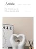 Nordic Minimalist Resin Heart Ornaments for Home Decor