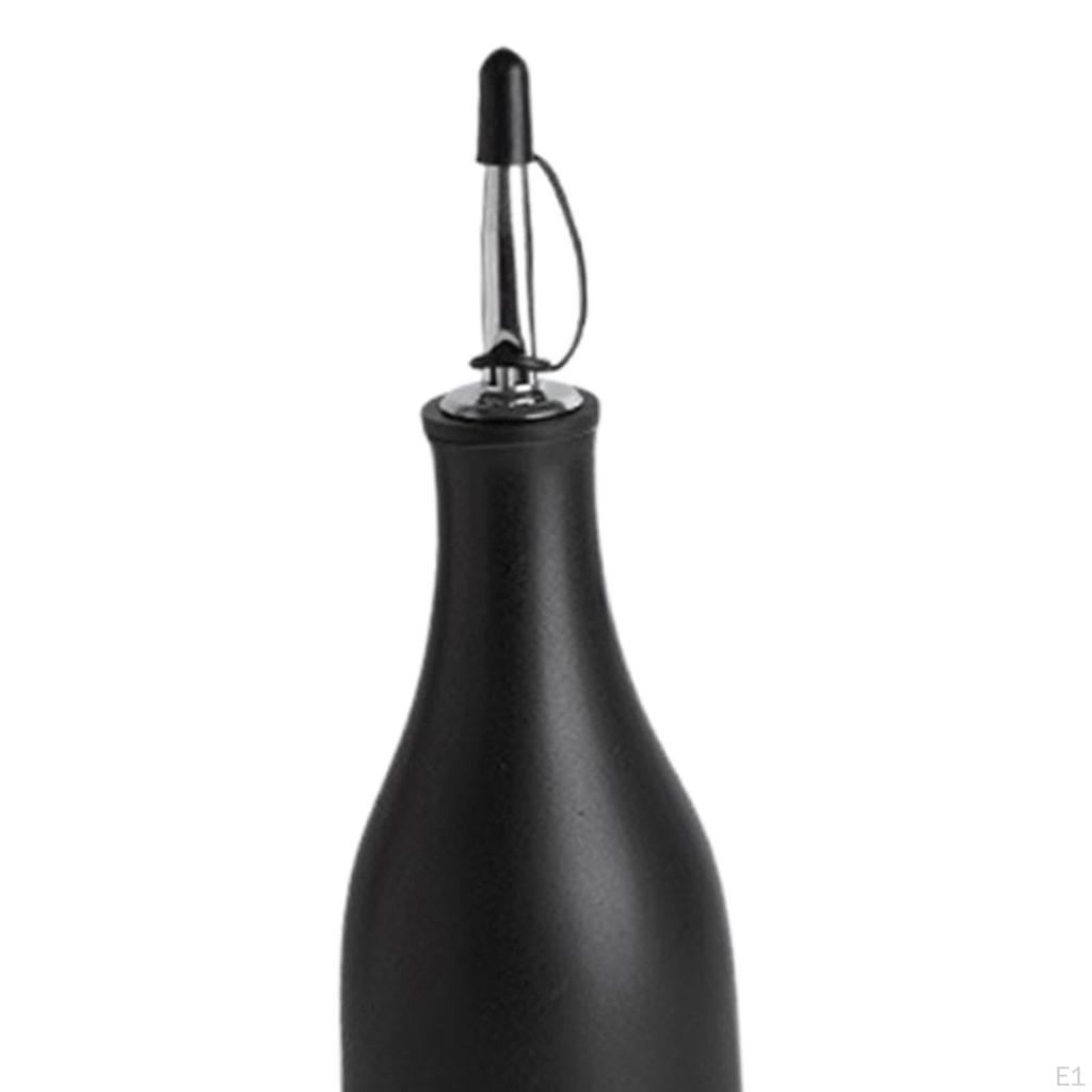 Cooking Oil Bottle Olive Dispenser Ceramic Elegant Appearance with Lid Vinegar Can Shoyu