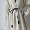 Womens Stylish Soft Faux Leather Rope Belt With Adjustable Tie For Dresses And Coats