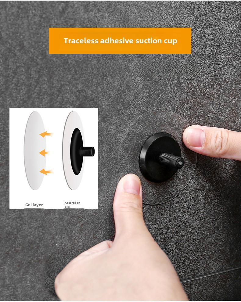 Miroir de maquillage rotatif double face mural pliant sans perçage avec fonction grossissante