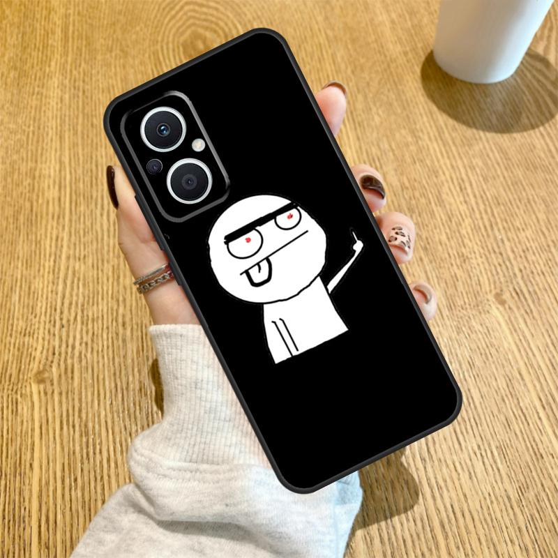 Funny Man Middle Finger Funda For OPPO Reno 14 F 10 11 12 13 Pro 13F 12F 11F 7 8 Lite OPPO Find X6 X5 X8 X9 Pro Case