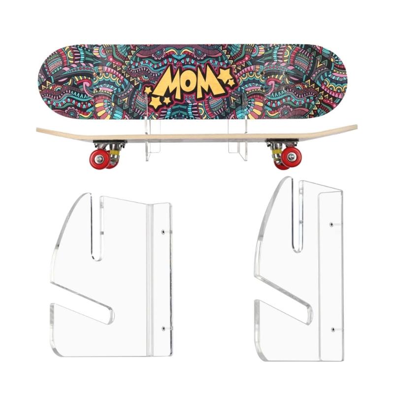 Skateboard Rack,Wall Mounted Skateboard Organizers,Home and Garage Skateboard Storage Hangers Skateboard Display Rack