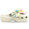 Crocs Classic Platform Clog BNK Jumping Candy EVA Comfortable and Versatile Simple Little Fresh Hole Shoes Women's White