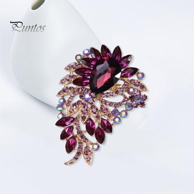Elegant Colorful Rhinestone Glass Brooch Vibrant Color Irregular Shape Pin Shawl Scarf Suit Collar Badge Outfit Accessories