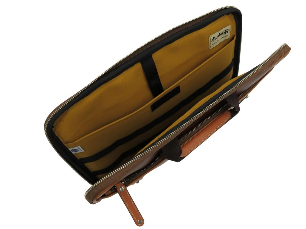 Sacoche Kiwada, Sac de Rangement pour Tablette PC, Fabriqué à Toyooka, Préfecture de Hyogo, Homme, Marron Rouge