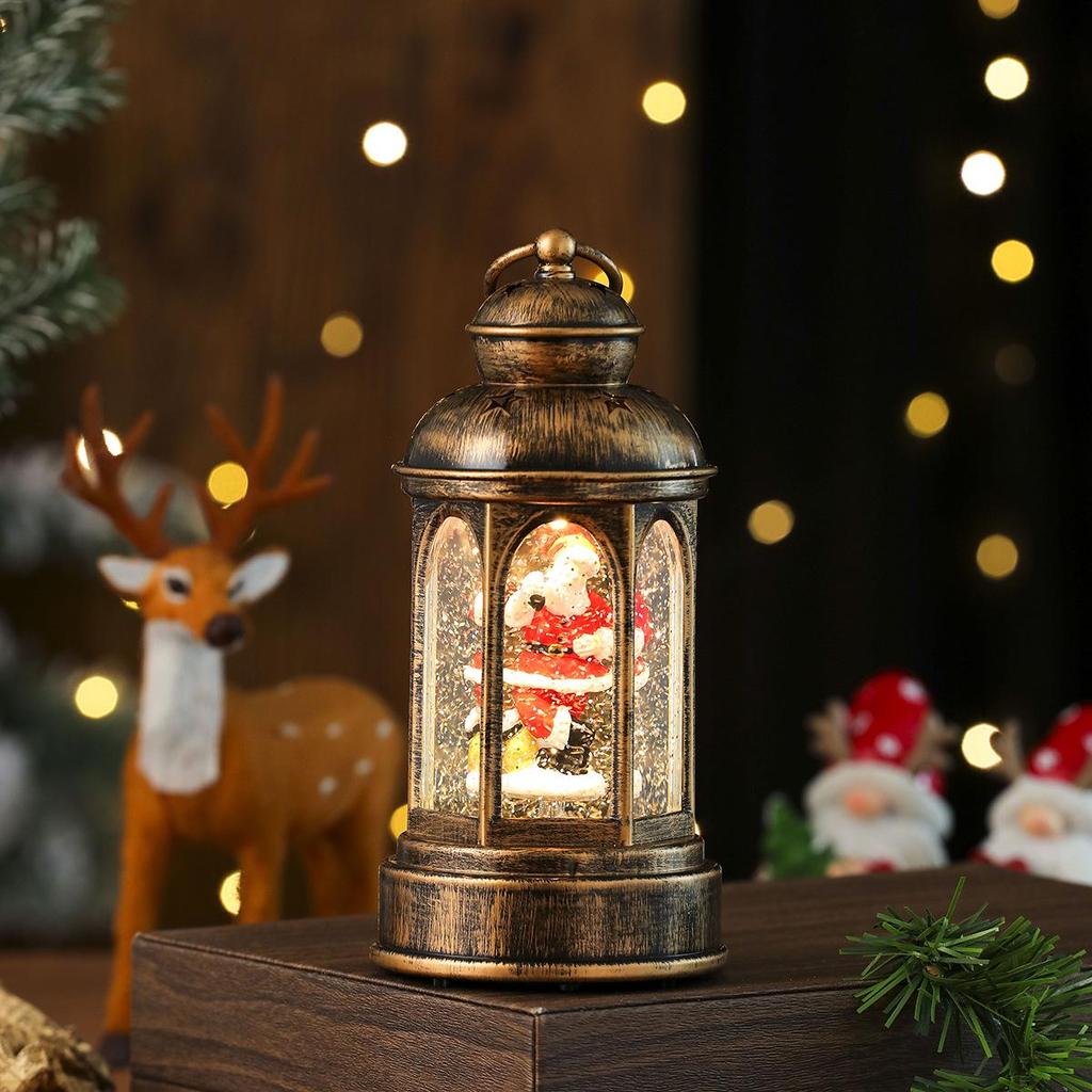 Luminous Santa Claus Christmas Lantern Music Box Ornament