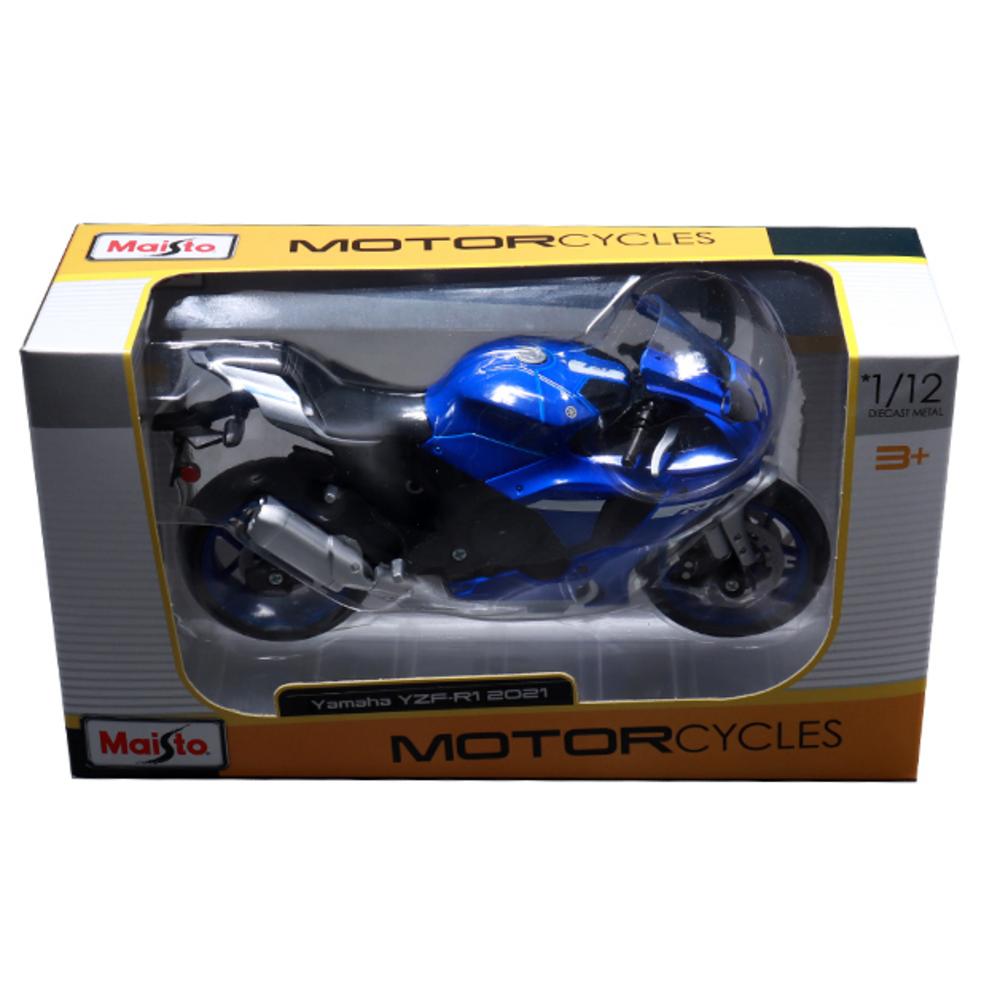 Maisto 1:12 Scale Yamaha YZF-R1 2021 Motorcycle Model, Blue