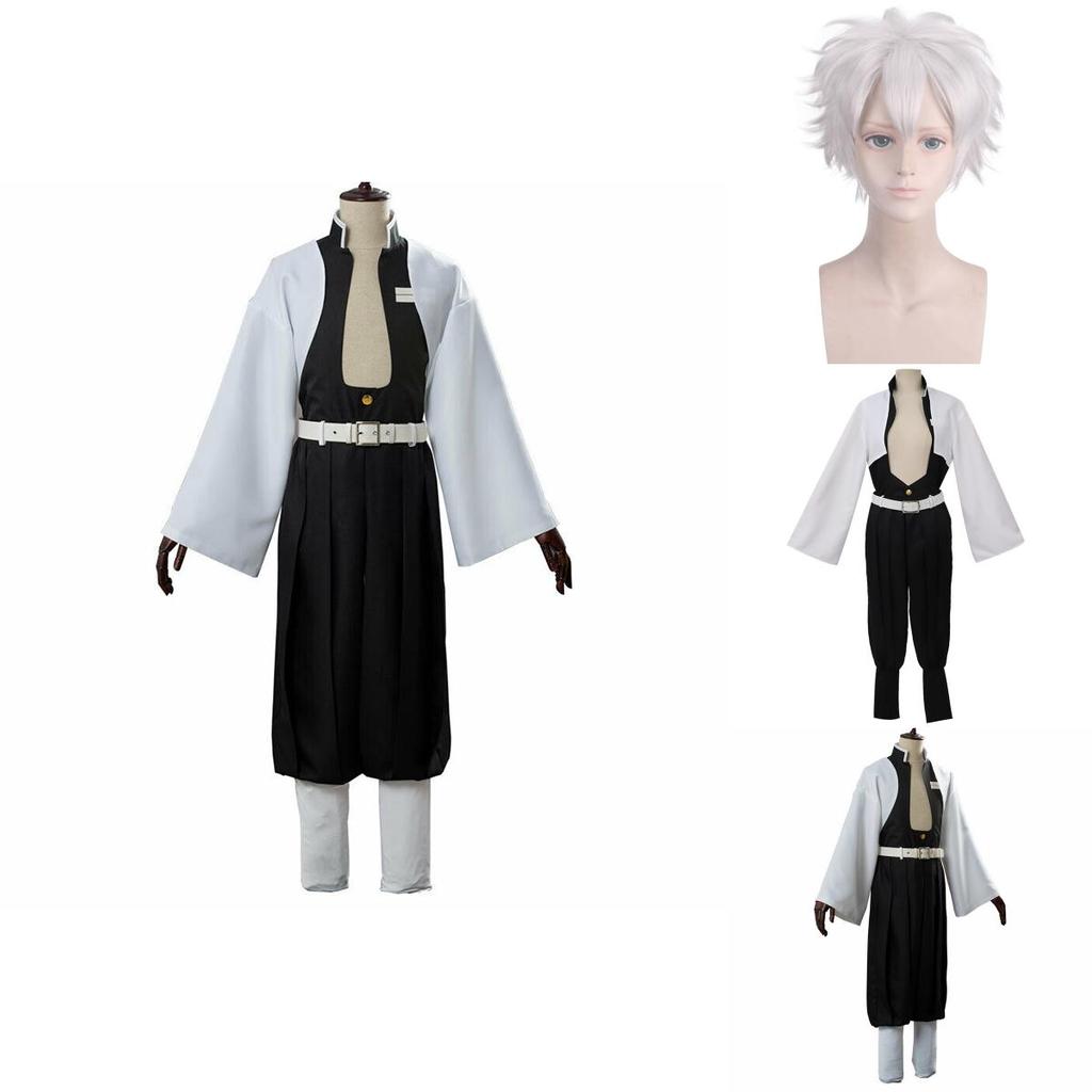 Exquisite Demon Slayer Kimetsu No Yaiba Wind Pillar Sanemi Shinazugawa Cosplay Costume Set With Breathable Fabric