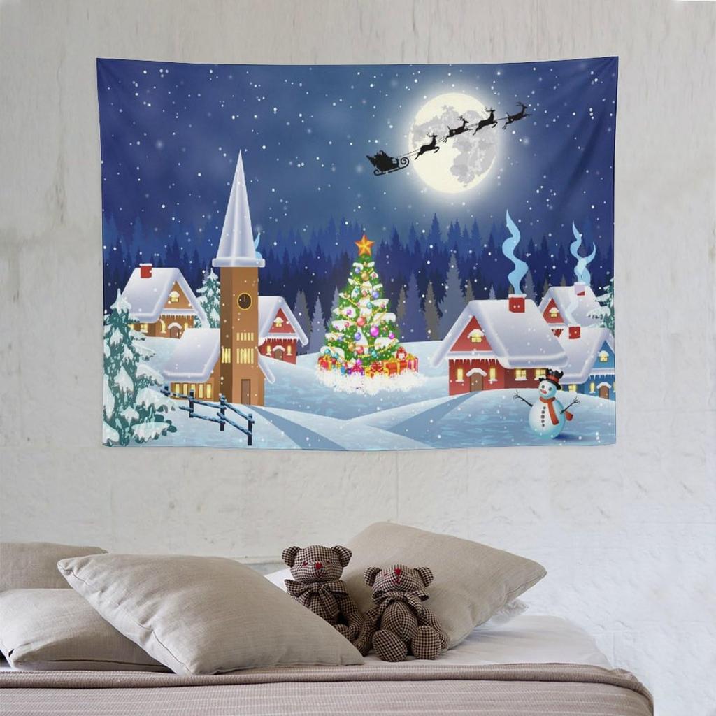 Christmas Tree Winter Santa Claus Wall Hanging Tapestry Christmas Wall Hanging Tree Wall Hanging Gorgeous Christmas Tree Fireplace Gifts