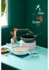 Shan Zu Light Green Ceramic Non-stick Frying Pan & Wok, Induction Compatible Flat Bottom