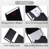 Slim Metal Pocket Business Card Holder Case with Magnetic Shut PU Leather Card Wallet ID Organizer for Men Women