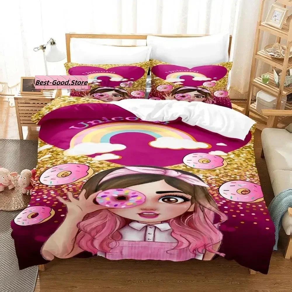 Mis Pastelitos Bedding Set Single Twin Full Queen King Size Bed Set Aldult Kid Bedroom Duvetcover Sets Anime bed sheet set