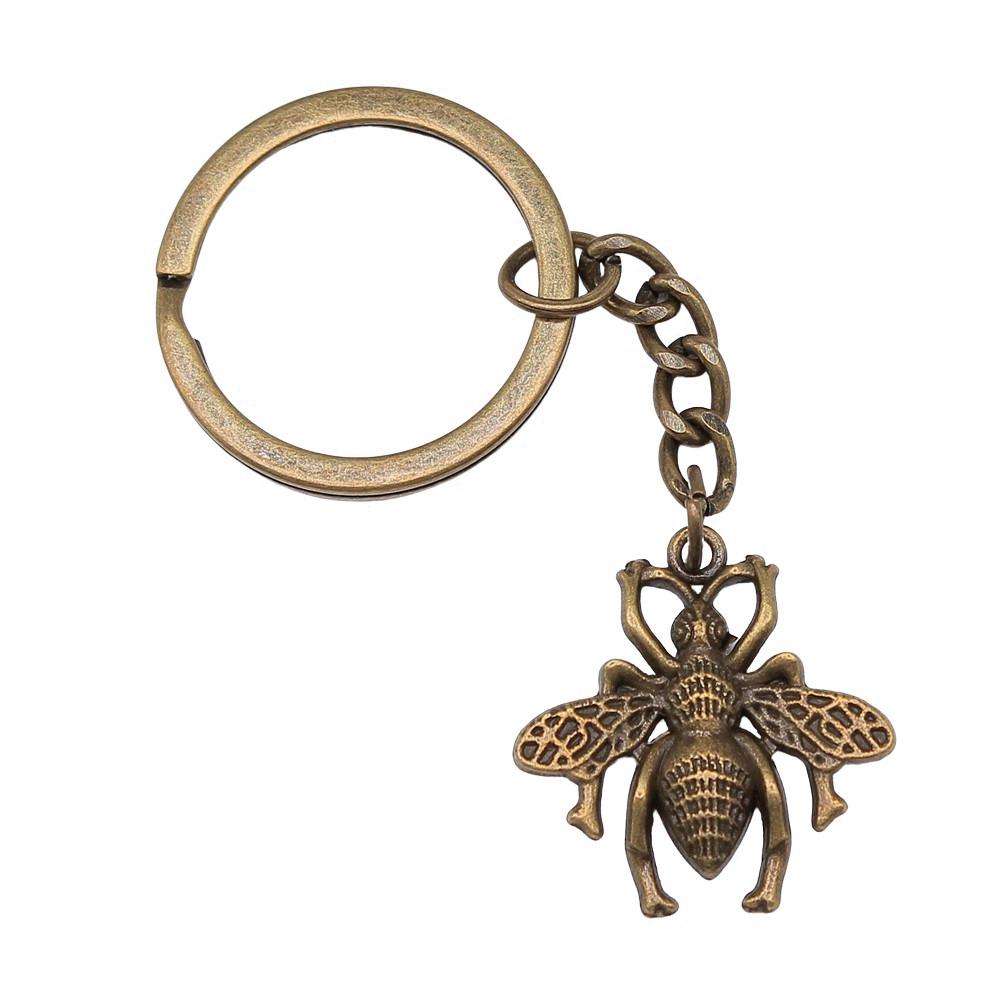 Breloc cu Charm Libelulă și Albină Pandantive Fluture Inel pentru Chei Inel de 28mm