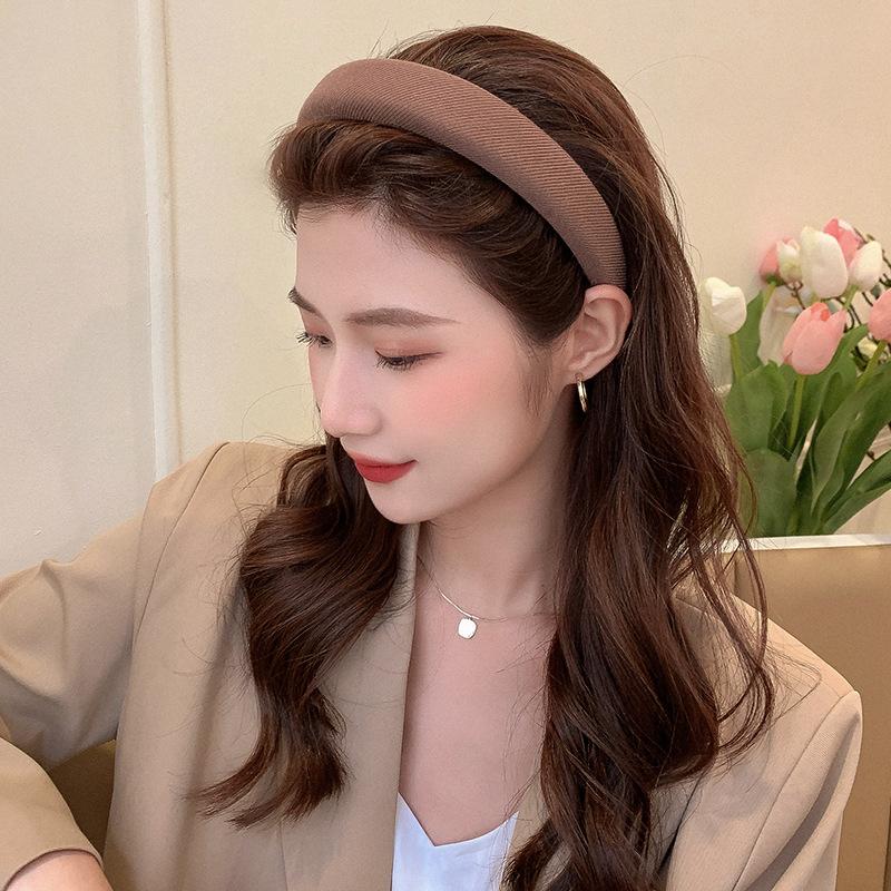 Mode Einfarbig Haar Bands Mädchen Vintage Elastische Stirnbänder Schwamm Haarbänder Haar Hoop Koreanische Haar Zubehör für Frauen