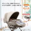 Combi Electric High Chair White Label Nemurira AUTO SWING BEDi Long Sleep Shell Milky Beige with Washable Lunch Tray EG+