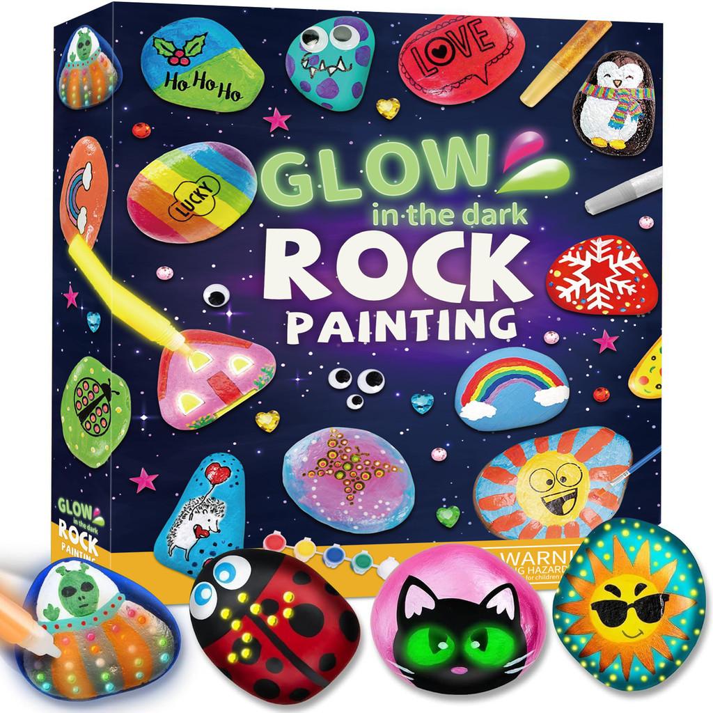 Handpainted Rock Art Kit For Kids Creative Diy Colorful Painting Educational Toy Set