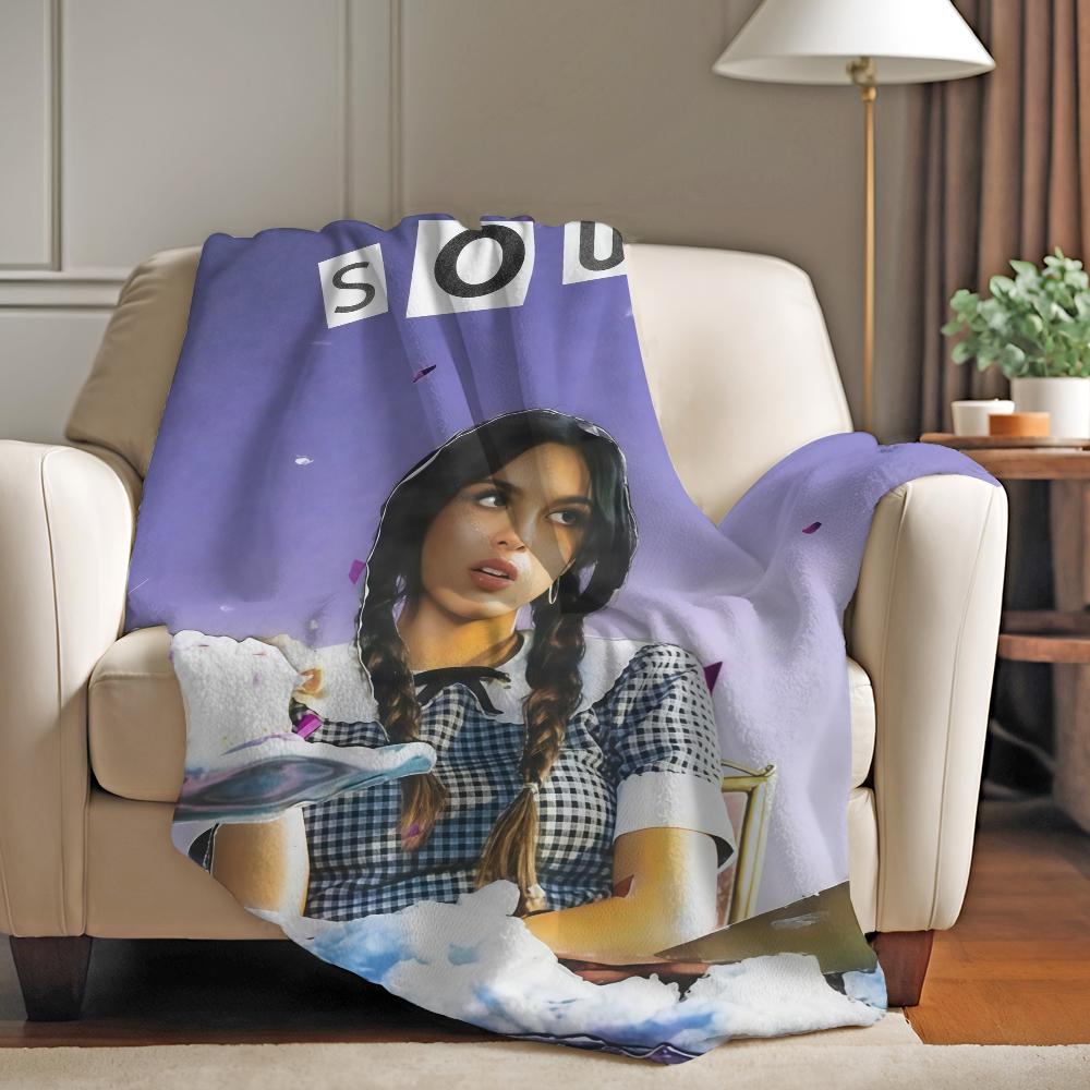 American Singer O-Olivia R-Rodrigo Blanket For Sofa Office Bed Plane Travel Sleep Read Relax Camping Soft And Warm