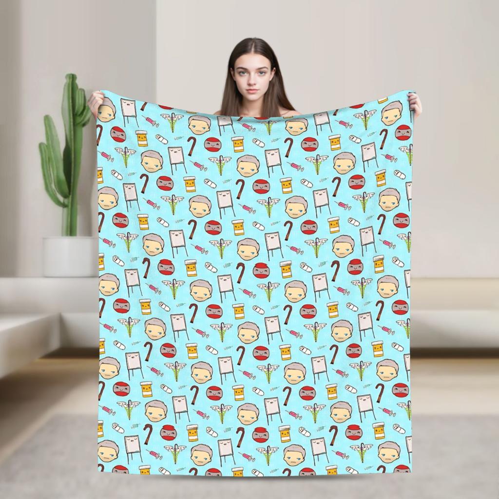 Cute House MD James Wilsons Knitted Blanket Plush Throw Blankets Bedding Couch Decoration Ultra-Soft Warm Bedspread
